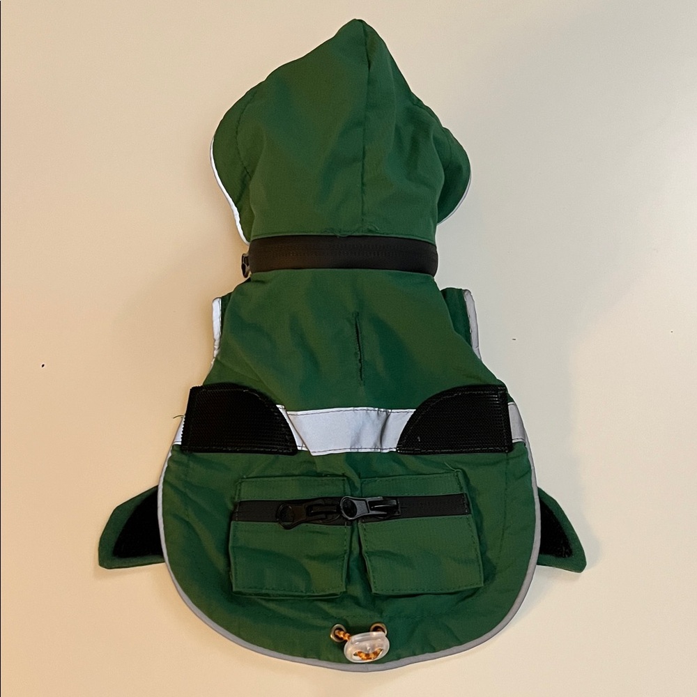 Forest Green Dog Coat with Hood